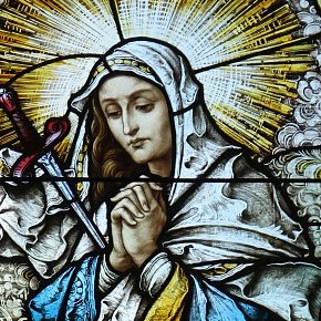 Bezau, Pfarrkirche Hl. Jodok, Maria als Schmerzensmutter mit Schwert im Herzen