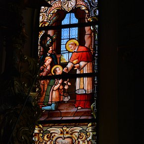 Braz, Pfarrkirche Hl. Nikolaus, St. Aloysius, Gewd. v. d. Geschwistern Anton Anna u. Karolina Dietrich 1897