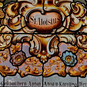 Braz, Pfarrkirche Hl. Nikolaus, St. Aloysius, Gewd. v. d. Geschwistern Anton Anna u. Karolina Dietrich 1897