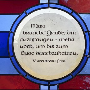 Lochau Jesu-Heim, Fenster Gottlieb Schuller Tiroler Glasmalerei 1956