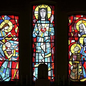 Lochau Jesu-Heim, Herz Jesu Fenster, Leopold Fetz 1956