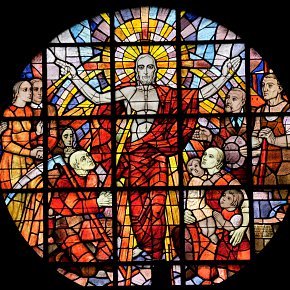 Lustenau-Rheindorf, Erlöserkirche,  Christus der Erlöser als König aller Stände, Carl Rieder