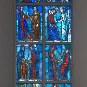 Raggal - Marul, Kuratienkirche Hl. Katharina, hll. Katharina, Wendelin, Nikolaus v.d.Flüe, Mila Bjelik-Stöhr 1948