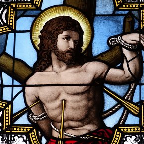 Mäder, Hl. Bartholomäus, Detail St. Sebastian, 1900