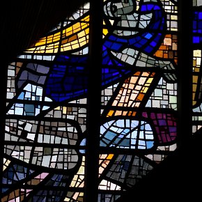 Rankweil, St. Josef, Betonglas Detail, Engel 1967, Erwin Lutz-Waldner