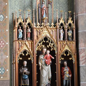 Weiler, Pfarrkirche zum Heiligsten Herzen Jesu, Seitenaltar Hl. Josef, 1880-82