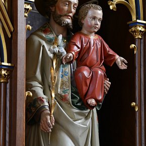 Weiler, Pfarrkirche zum Heiligsten Herzen Jesu, Seitenaltar Hl. Josef, 1880-82
